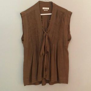 Isabel Merant Étoile linen blouse in army green